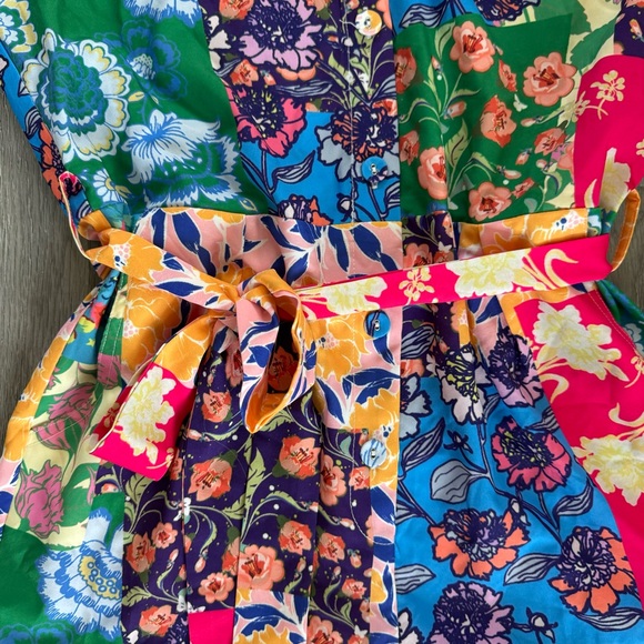 Alamia NWT Gisabelle Patchwork Floral Belted Romper - Picture 7 of 11